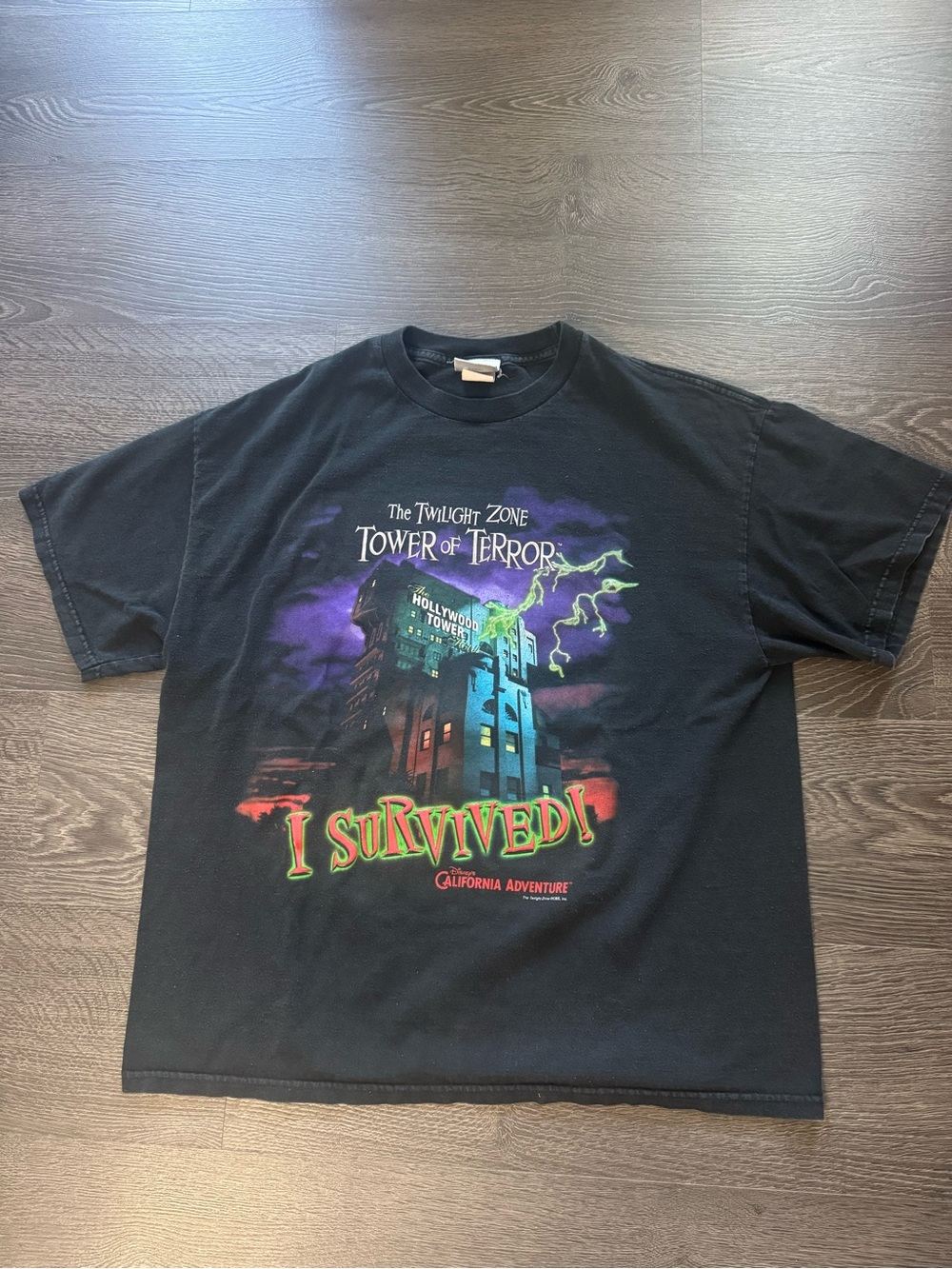 Vintage The Twilight Zone Tower of Terror "I Survived"  Tee XL  unisex
